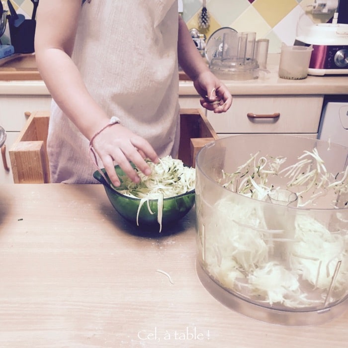 courgettes râpées