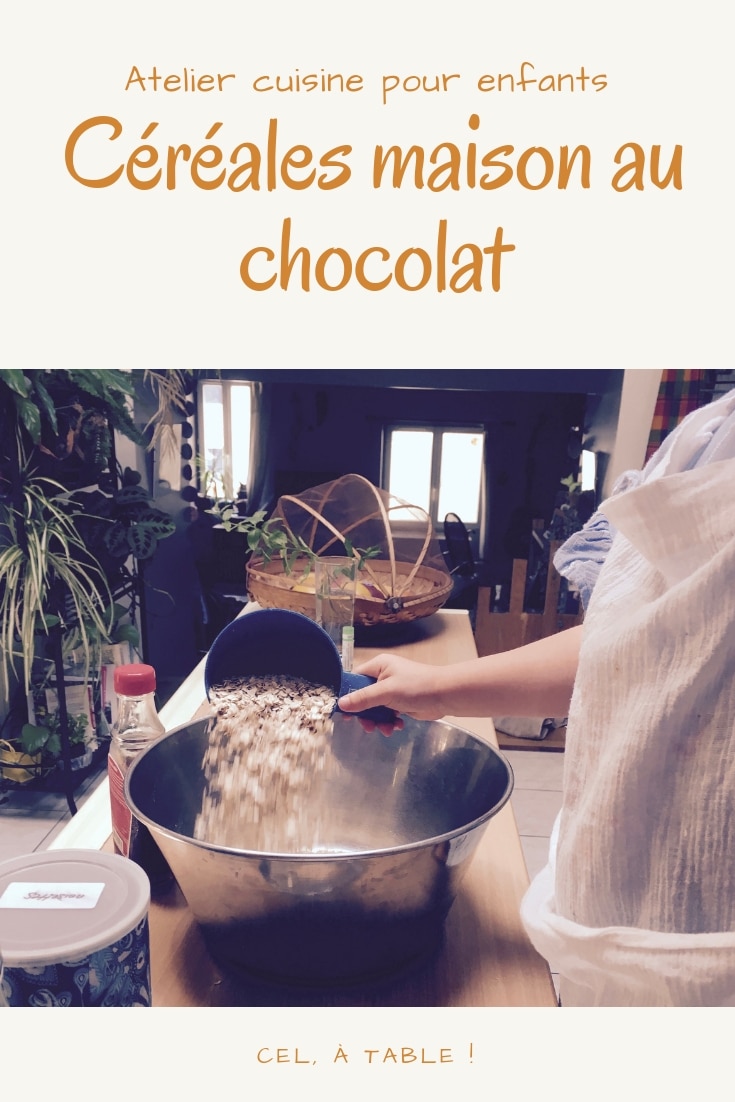 Atelier cuisine pour enfants : céréales maison au chocolat