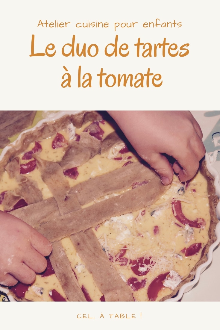 Atelier cuisine pour enfants : un duo de tartes à la tomate