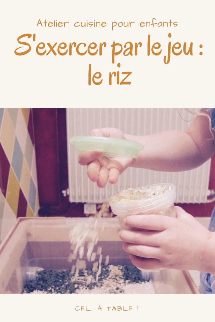 Atelier enfant : s'exercer par le jeu avec du riz