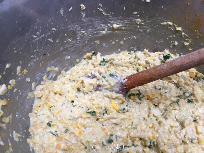 Le mélange avant cuisson