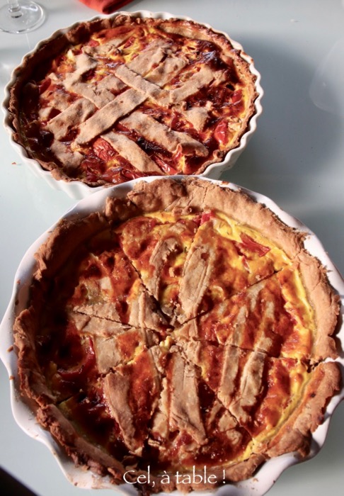 Les deux quiches à la tomate réalisées