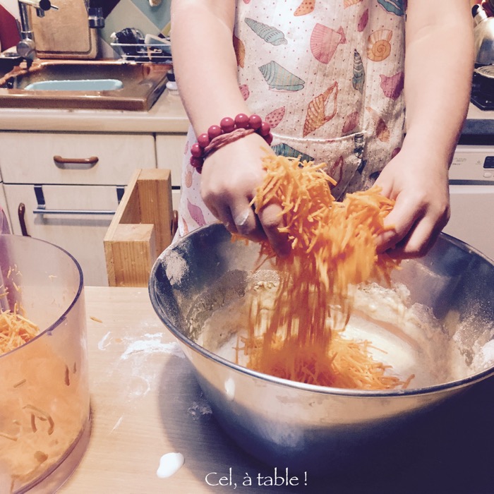 carottes râpées au mélange