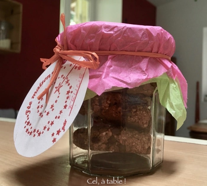 Petit pot de cookies, cadeau "fait maison"