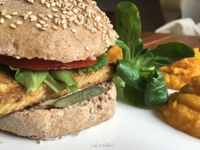 Burger chèvre-tofu maison